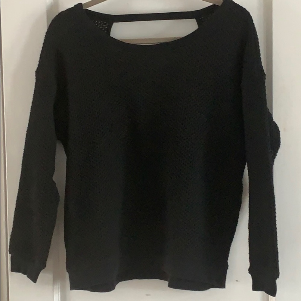 Black Open Back Sanctuary Sweater Size M